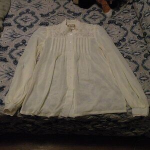 Vintage 70s Gunne Sax Lace Blouse | Size 13